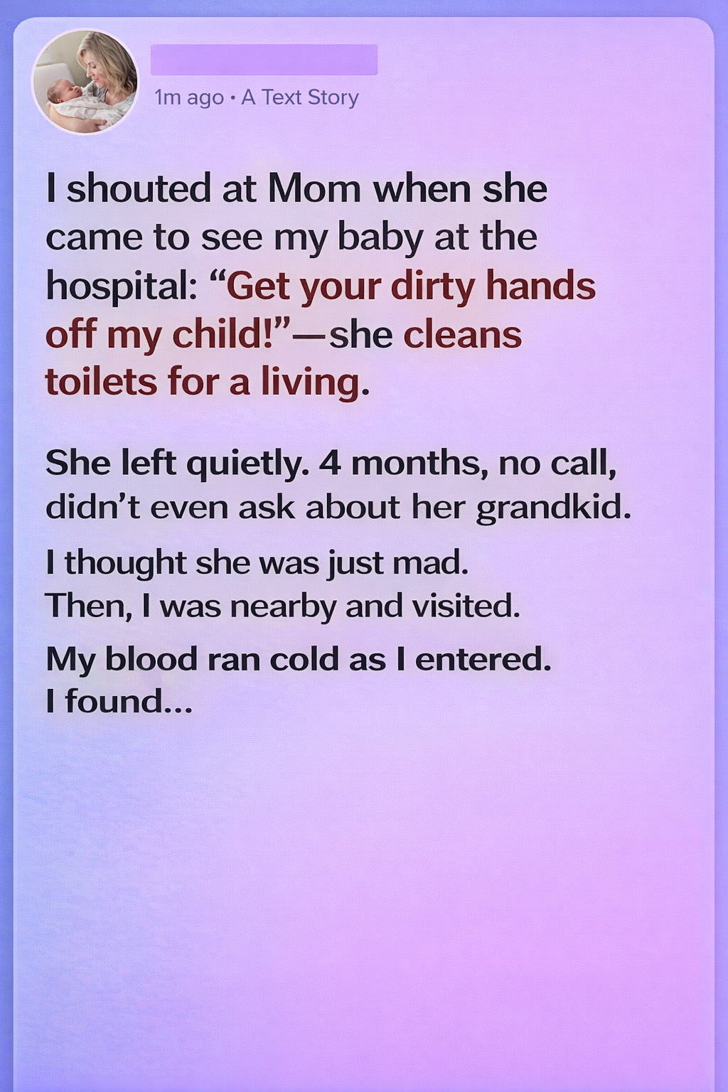 I Told My Mom to Keep Her ‘Dirty Hands’ Off My Baby—Four Months Later, What She Left Behind Broke Me