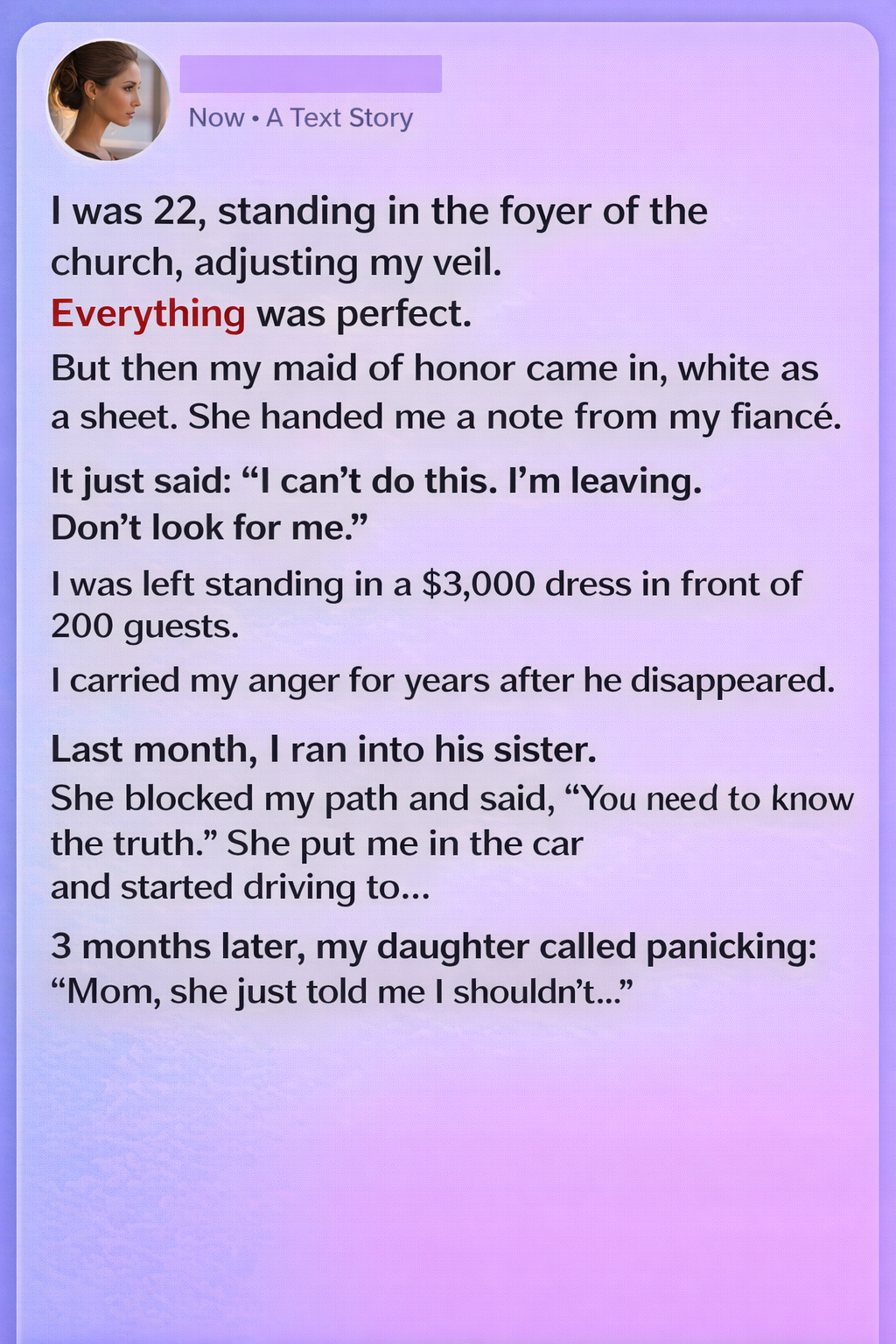 He Left Me at the Altar With Four Sentences — Years Later, I Finally Learned Why