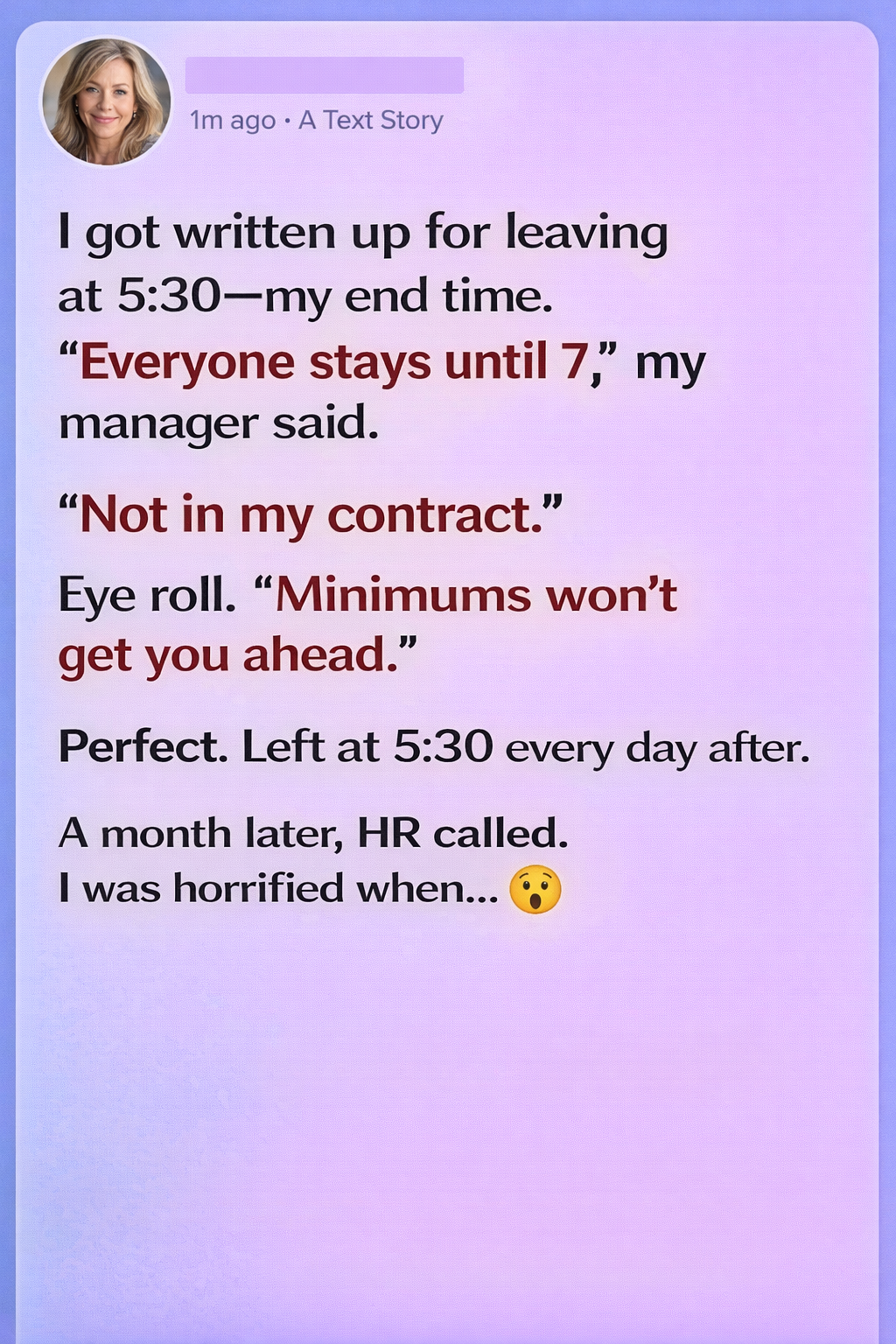 I Refuse to Stay Late at Work—HR’s Response Sh0cked Everyone 