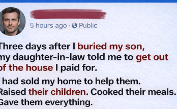 I Sold My Home for My Son… Then His Widow Left Me Homeless