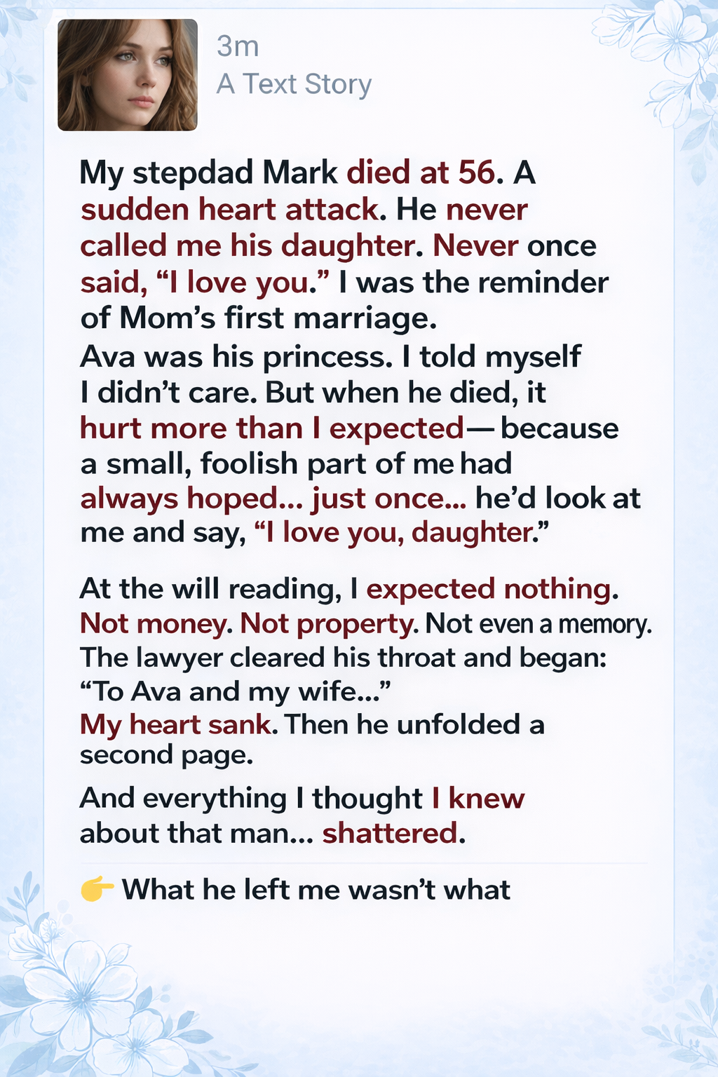 He Never Called Me His Daughter — Until the Letter He Left Behind
